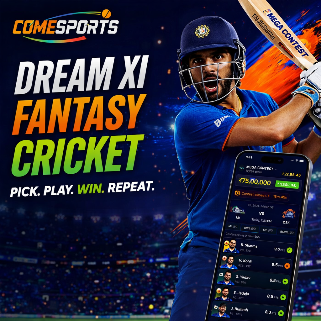 Come Cash 11 Dream XI fantasy cricket ad visual