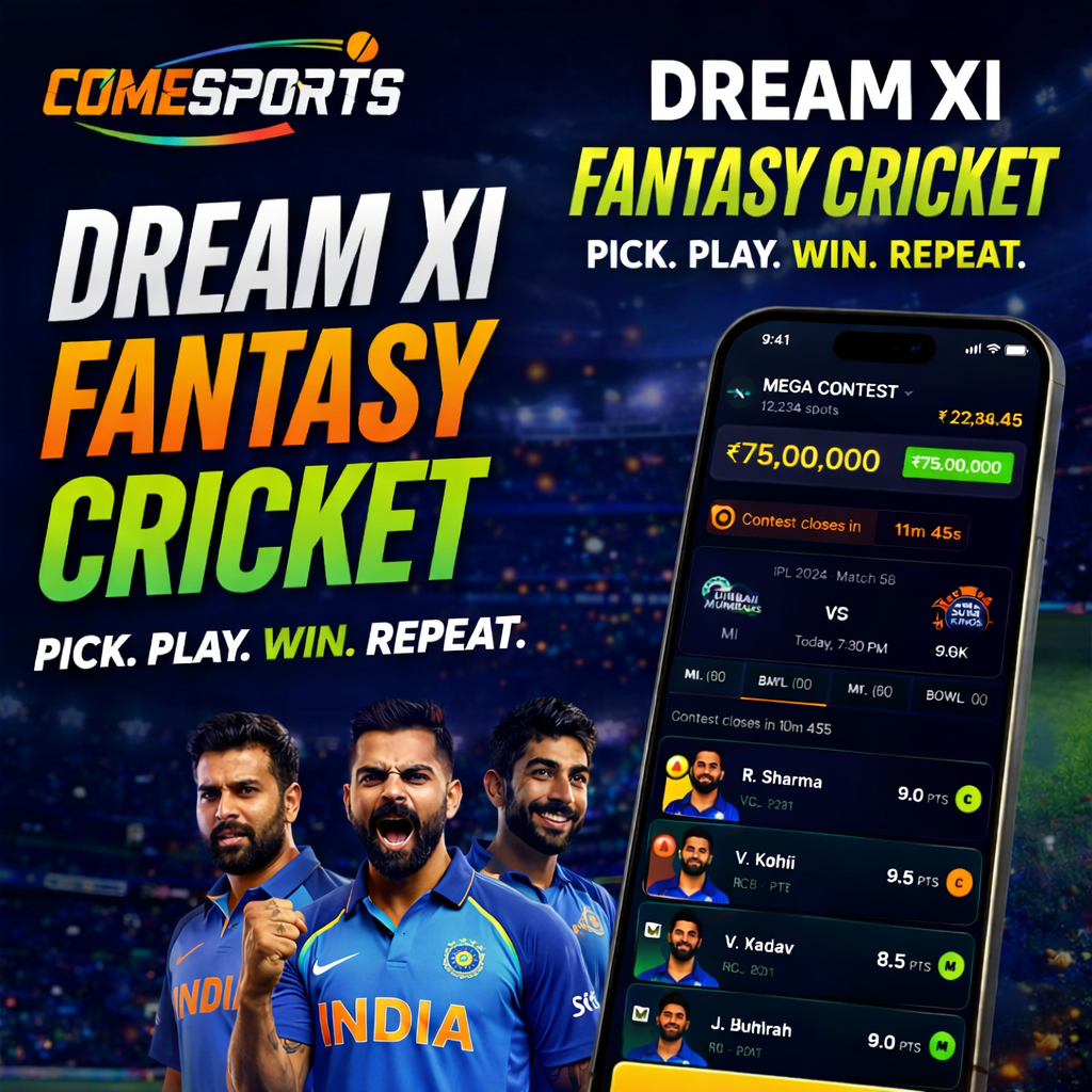 Come Cash 11 fantasy cricket challenge visual